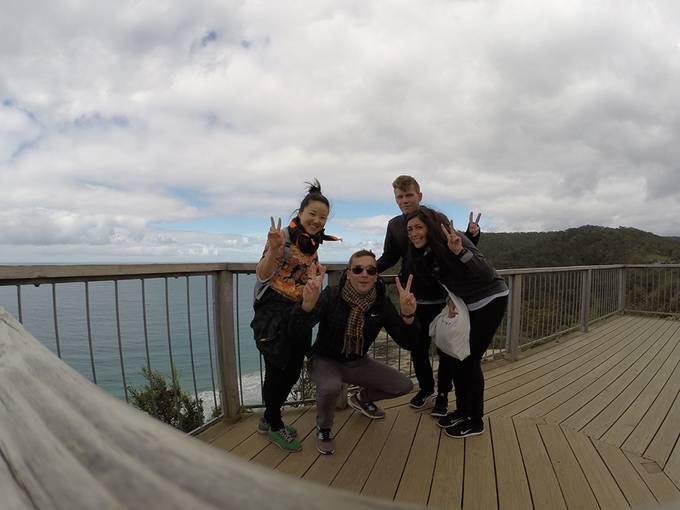 The group at a lookout The group at a lookout