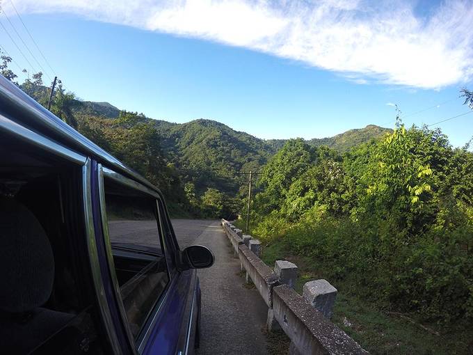 Driving through the mountains Driving through the mountains