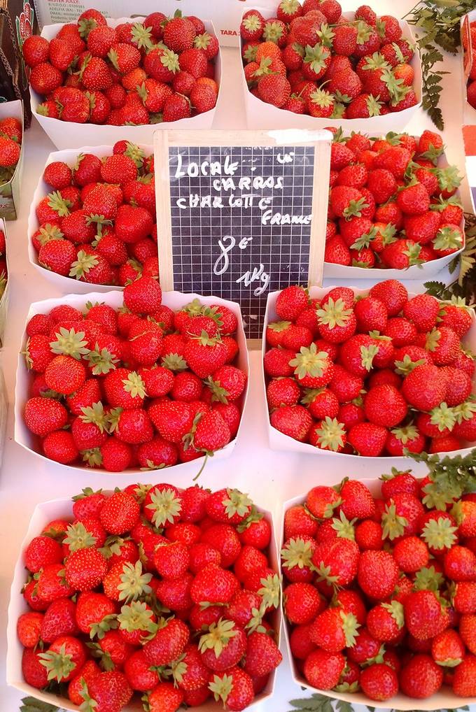 Boxes of strawberries Boxes of strawberries