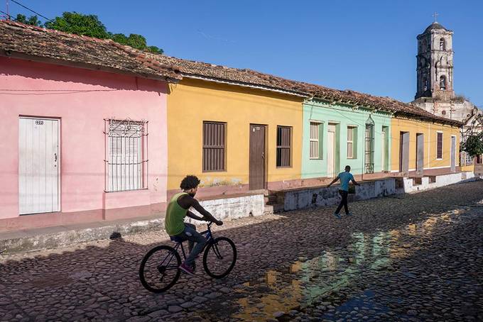 The pastel coloured buildings The pastel coloured buildings